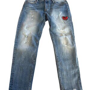 Driftwood Women's Sz 29 Joyce Distressed Raw Hem Blue Jeans